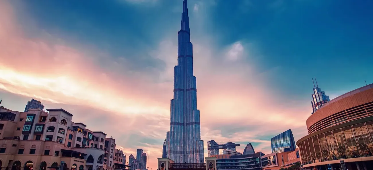 Burj Khalifa at sunset